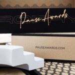 Pause Awards mailer box design packaging